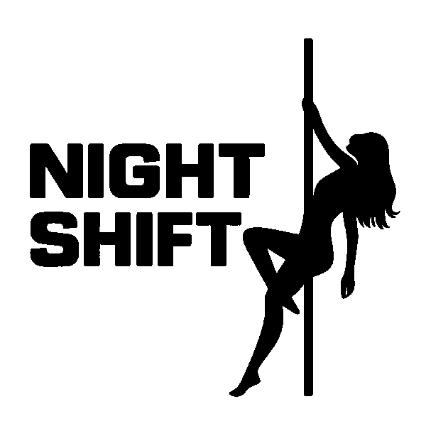 Night Shift square logo — black on transparent